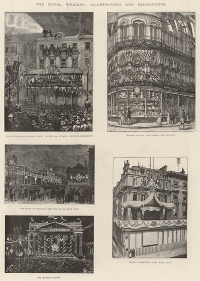 The Royal Wedding, Illuminations and Decorations by Walter Paget